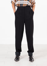 Load image into Gallery viewer, Contrast Cuff Pant in Black
