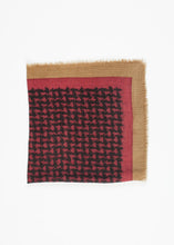 Load image into Gallery viewer, Houndstooth Square in Rouge
